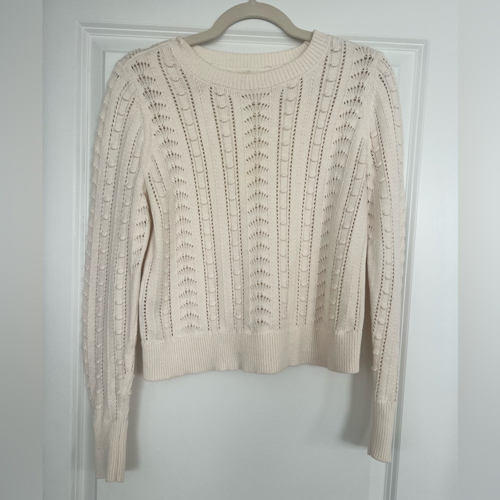 Ann Taylor LOFT open knit sweater, size M
